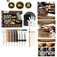 Leather Repair Kit, Vinyl Repair Kit for Car Seat, Couch  Furniture, Leather...