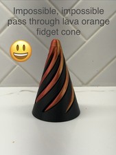 Cool Impossible, Pass-Through, Lava, Orange, Fidget Cone    