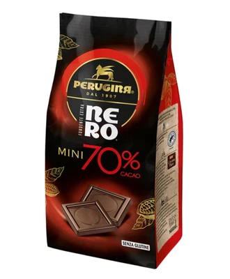 BACI NERO PERUGINA MINI 70% Cioccolato Fondente Cacao Quadrati Chocolate Confezione