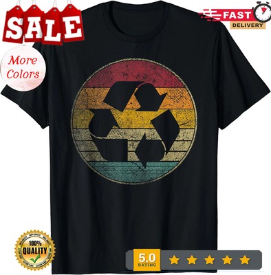 Recycle Logo Earth Day Nature Planet Conservation Unisex Casua T-Shirt