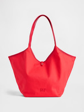  FLASH SALE Canvas Slouchy Tote Bag - Color Hot Red