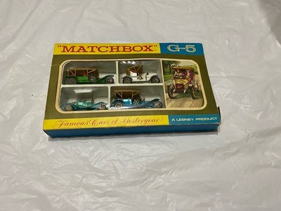 Vintage Matchbox Lesney G-5 Famous Cars of Yesteryear Set 1960s
