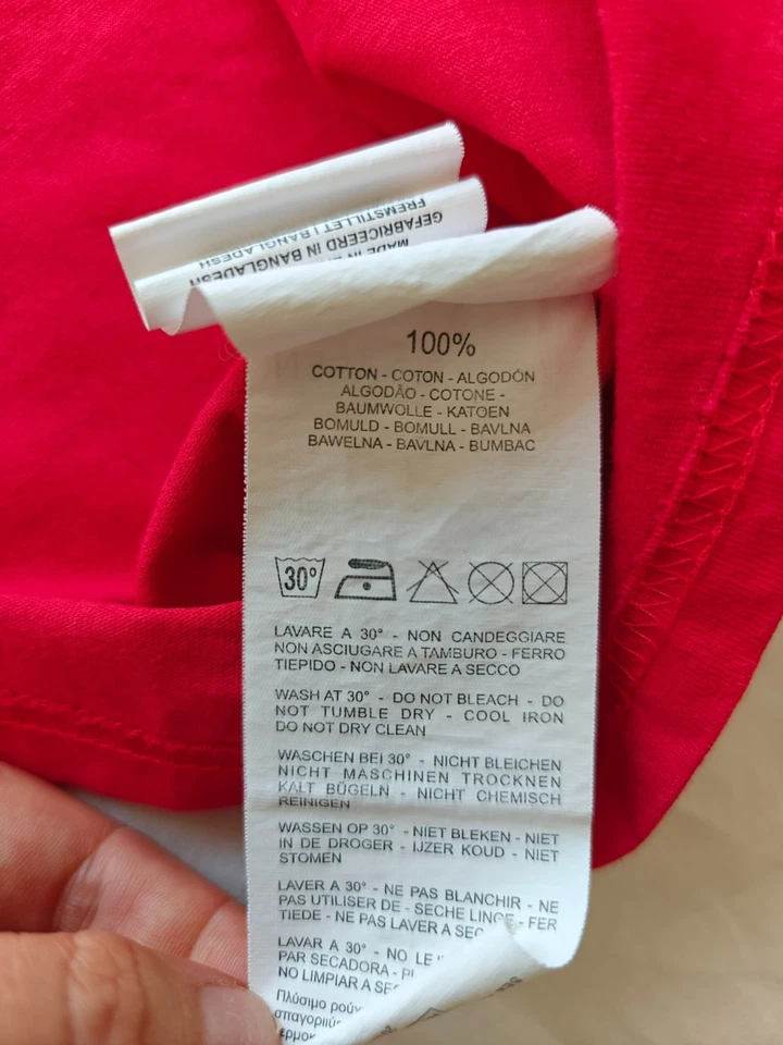 US Polo Assn. Red t-shirt, Short sleeve, Polo mens,100% cotton , M size - Imagen 4 de 4