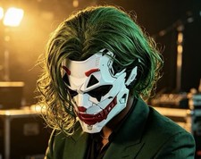 Joker Mask Cyberpunk Short Hair Anime COSPLAY Animation Personality Performance