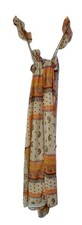 Zara Maxi Dress Size XXS Paisley Patchwork Print Boho Ruffle Strappy Tasseled