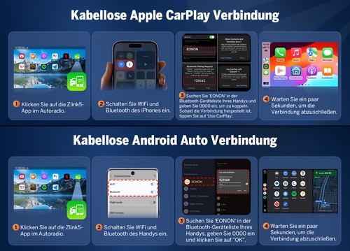 CarPlay Autoradio Android 14 Auto VWX7 GPS NAVI WIFI Für VW GOLF 5 6 Touran Polo - Bild 16 von 23