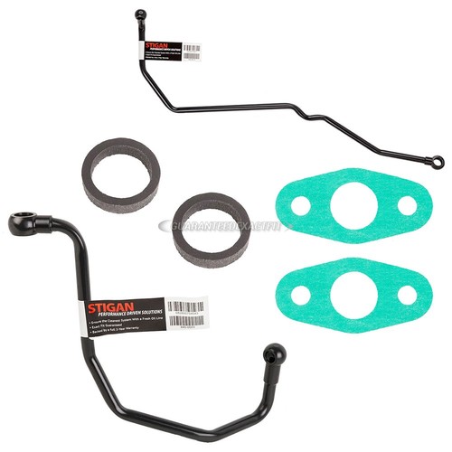Pair Turbo Kit With Turbocharger Gaskets Oil Line For Volvo S80 XC90 T6 2.9L - Picture 4 of 8