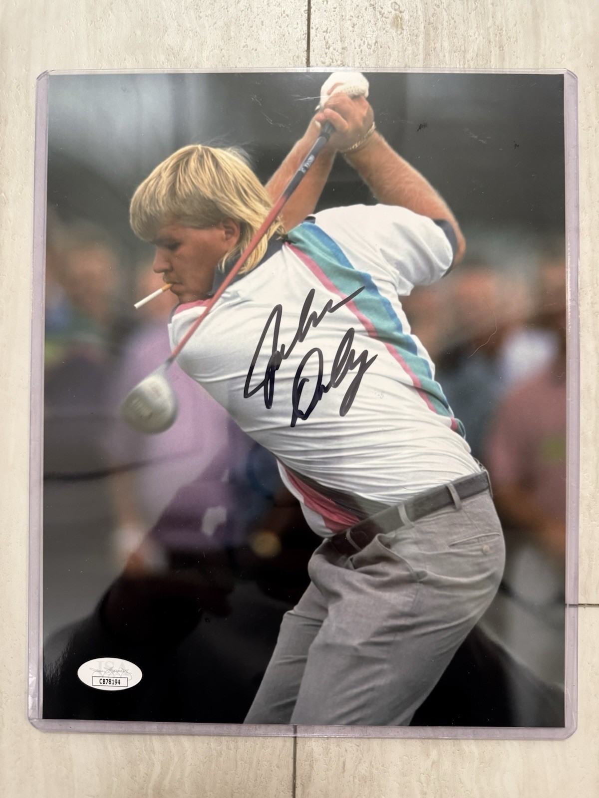 John Daly Autographed Signed SMOKING GOLF 8x10 PHOTO JSA COA LEGEND MASTERS 