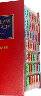 Book Tabs for Black S Law Dictionary 12Th Edition (Standard Edition). Laminated,