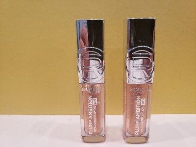 Loreal~Lot of 2 Plump Ambition Hyaluronic Lip Oil pH~#020 pH Rose~0.16EAC