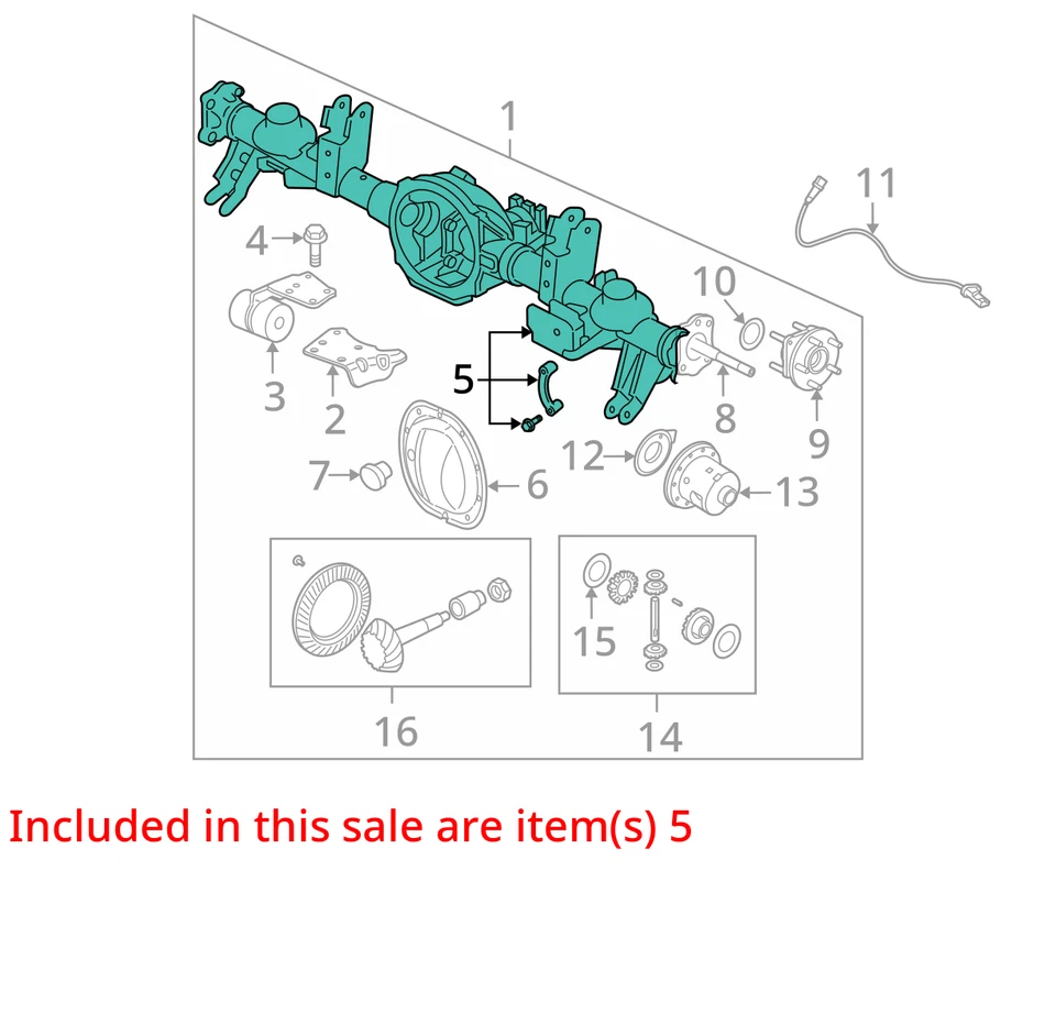 Jeep Grand Cherokee Commander 2006-2010 carcasa de eje trasero 5135769ag - nuevo OEM Foto 3 de 4