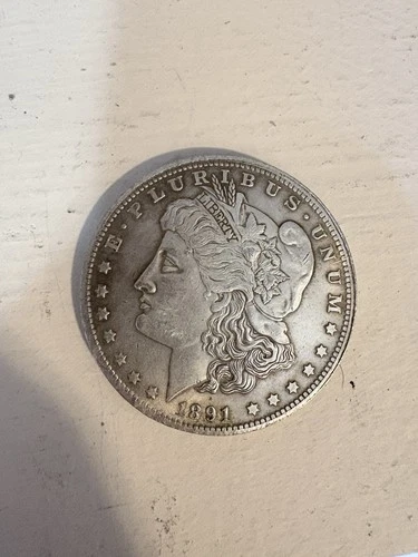 1891 Morgan Silver Dollar $1 Coin 0.9 Fineness Circulated