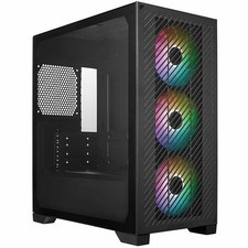 CoolerMaster Elite 301 Tempered Glass Micro-ATX Mini-Tower Case, Black