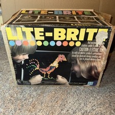Vintage 1978 Lite Brite Hasbro Original Box Tested Working With Pegs Sheets