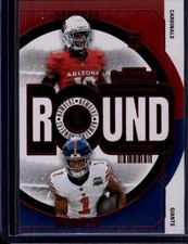 2024 Panini Contenders Round Numbers Red #2 Malik Nabers / Marvin Harrison Jr.