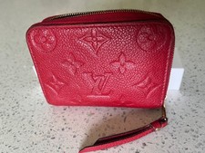 Louis Vuitton Empreinte Red Zippy Coin Monogram Leather Wallet