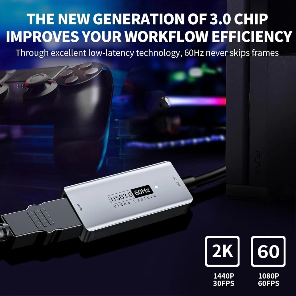 Ultra-Low Latency Capture Card - 1080P 60fps USB C for Seamless Live Streaming - Image 4 of 4