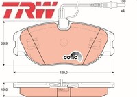 TRW GDB1148 Bremsbelagsatz FüR Scheibenbremse Bremsbelagsatz BremsbeläGe