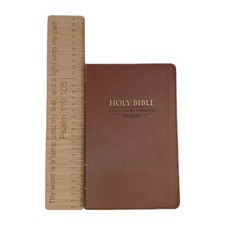 Image of KJV Holy Bible Thumb Index Brown Imitation Leather King James Version Present