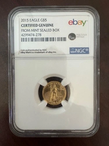 2015 $5 American Gold Eagle 1/10 oz NGC Gold Coin Uncirculated