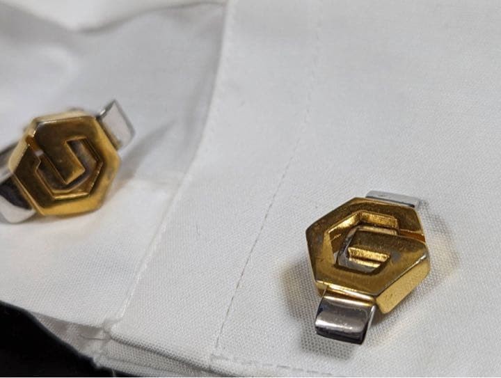 Givenchy Cufflinks Button No.416 Classic Retro Ch… - image 6