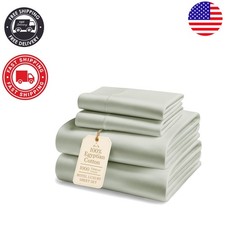 Luxurious 100 Egyptian Cotton Queen Sheet Set   1000 Thread Count, 4 Pieces