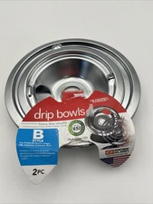 Range Kleen Style B Heavy Duty Chrome Drip Bowls 2pc