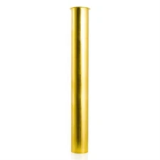1-1/2" x 24", 22GA, Brass Tubular Flanged Tailpiece, Rough Brass
