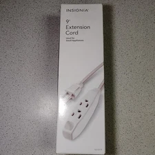 9' Extension Cord With 3 Receptacles Triple Outlets 13A 125V 1625W Grounded New