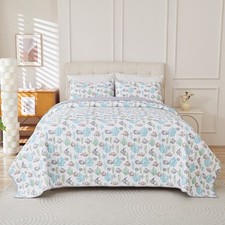 Coastal Quilt Bedding Set King Size Beach Quilt Lightweight Ocean Sea All Season
