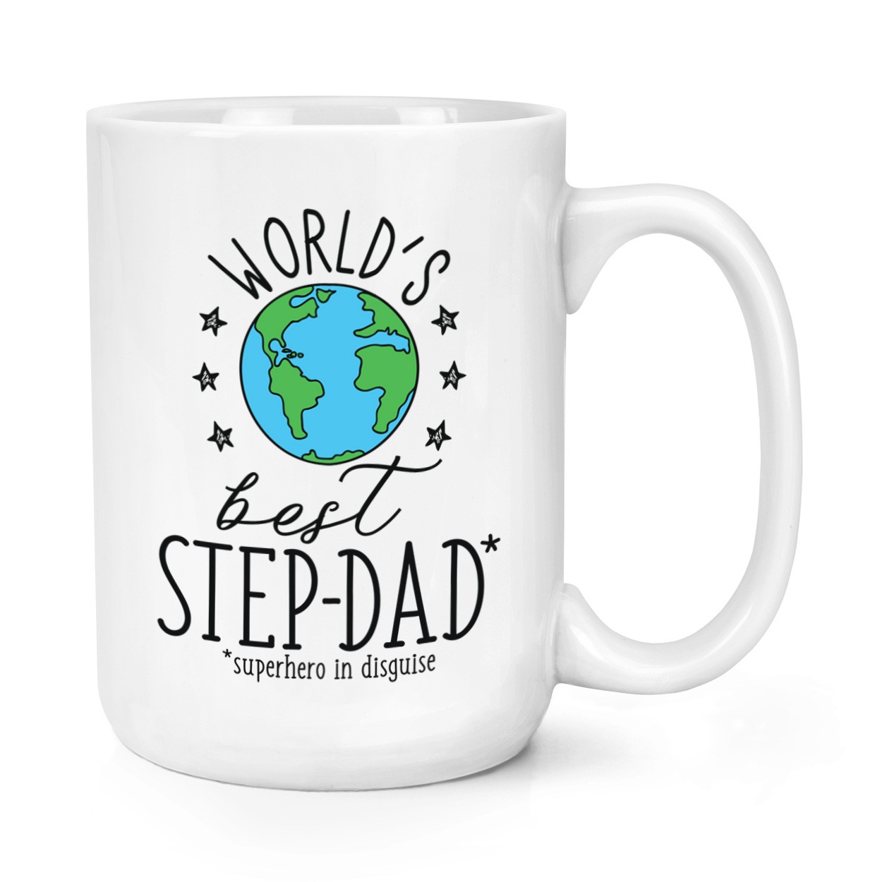 World's Best Stepdad 15oz Large Mug Cup - Funny Fathers Day Dad