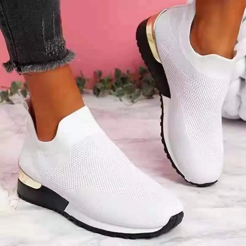 Womans Ladies Summer Trainers Slip on Sneakers Plimsolls Pumps Running Gym Size - Image 2 of 4