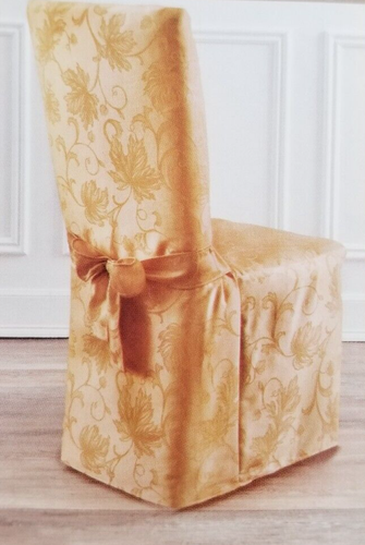 Autumn Harvest Gold Dining Chair Slip Cover NIP - Picture 4 of 11