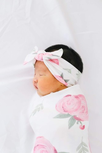 Copper Pearl Baby stretchy soft knitted headband bow Multiple colours. - Picture 24 of 73