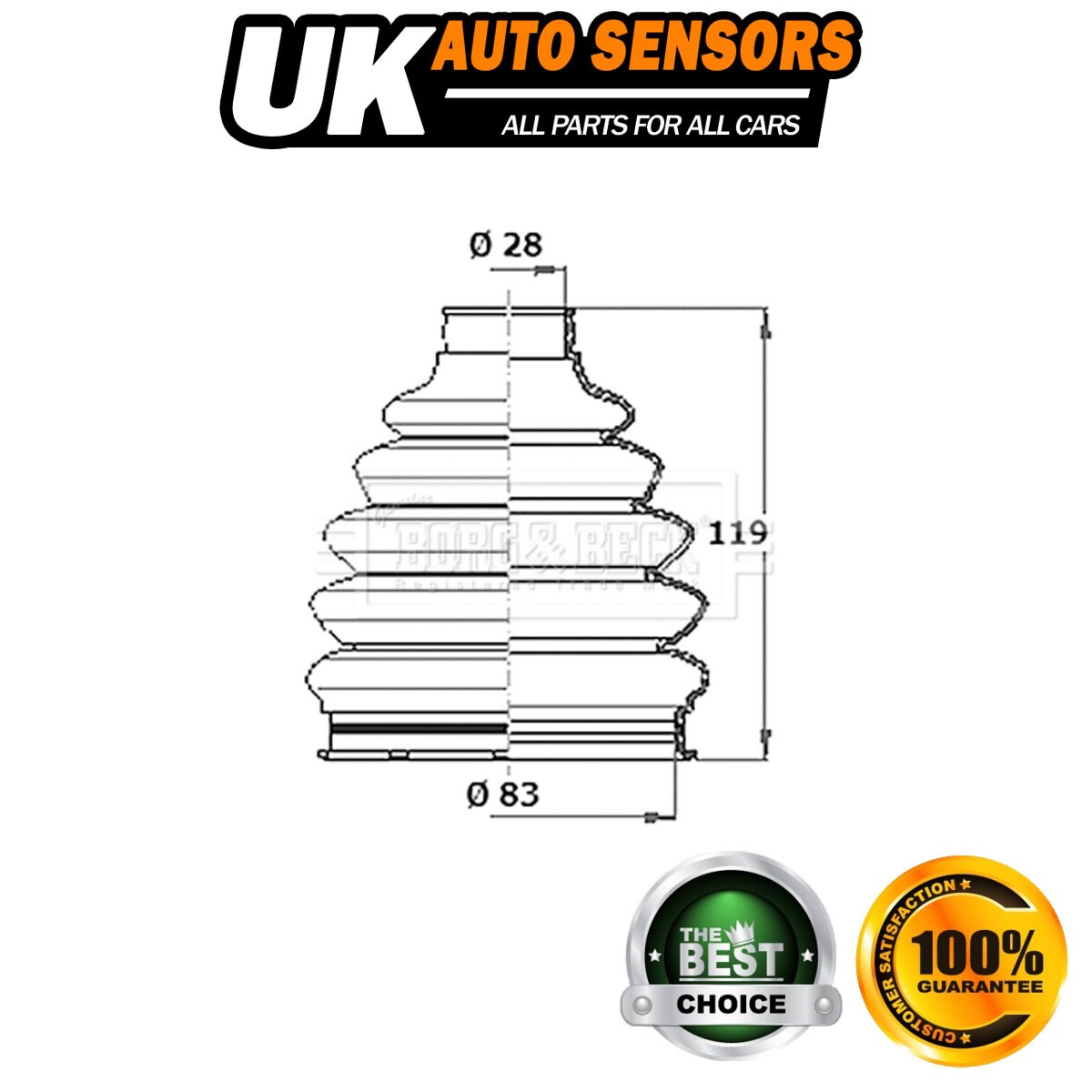 Fits Ford Focus CMax Vauxhall Zafira CV Joint Boot Set Front Right Outer AST eBay