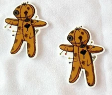 Voodoo doll Charms (hard) For Croc Style Shoes or similar items 2pc 