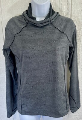 Women s MERRELL running Hoodie Shirt Size XS Grey long sleeve thumbholes (hh87)