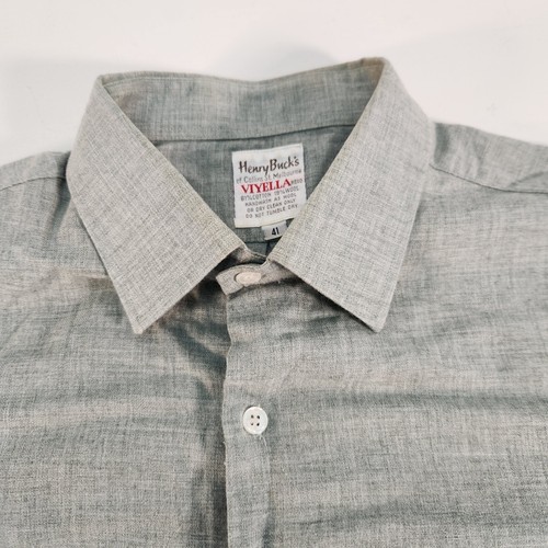 Henry Buck’s - Vintage SHIRT L/S TEAL WOOL COTTON 60s SIZE 41 - Foto 5 di 11