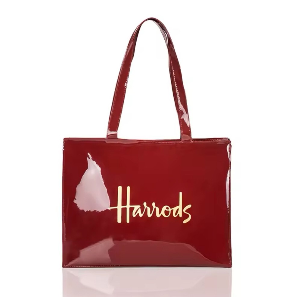 HARRODS LONDON Large Red Tote Bag New