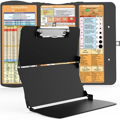 Clipboards Nursing Clipboard Trifold Foldable 3 Layers Aluminum Nurse Clipboa...