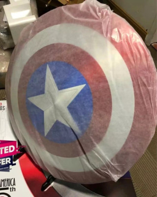 Avengers Captain America Vibranium Shield 22'' 75th Anniversary Cosplay Prop Gift