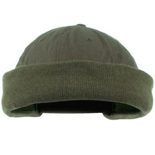 COMMANDO WATCH CAP ROUND BEANIE HAT EXTRA SHORT DOCKER WORK SECURITY OLIVE