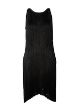 Whistles Evena Fringe Detail Dress UK 16 BNWT LBD Black RRP 249 Event Statement