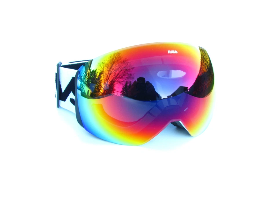 Ravs Skibrille für Brillenträger Snowboardbrille Schneebrille voll gespiegelt