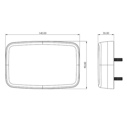 LED Indicator Light 24V Tail Light Amber Lens TYRI 1409A - Picture 4 of 4