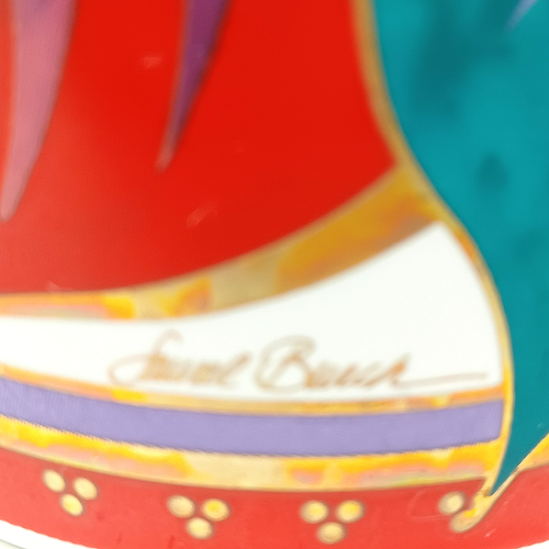 Vintage Laurel Burch Anthurium Signed 12 oz Coffee Tea Mug Cup Tropical Floral - Picture 5 of 8