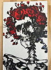 Skull & Roses / Bertha style longboard grip tape 10" x 42" Med. Grip Weight