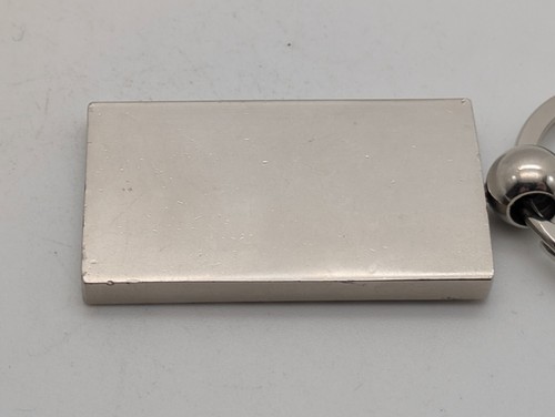 Michigan Souvenir Keychain Metallic Silvertoned "Time Out" - Picture 4 of 4