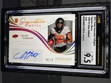 CSG 9.5 2021 Panini Immaculate Collegiate  CHUBA HUBBARD GOLD #09/10 RC AUTO