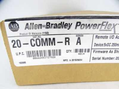 NEW Allen-Bredley 20-COMM-R /A PowerFlex Remote I/O Communication Adapter